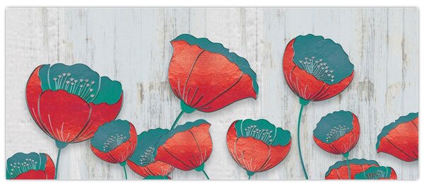 Kép - Pipacsok - kerozin (120x50 cm)
