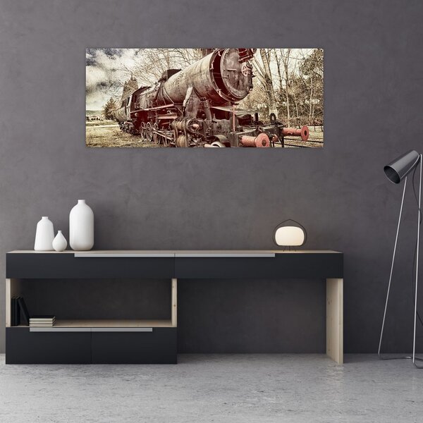 A mozdony történelmi képe (120x50 cm)