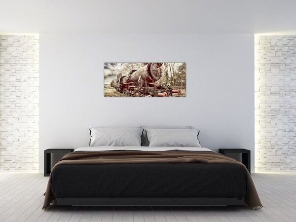 A mozdony történelmi képe (120x50 cm)