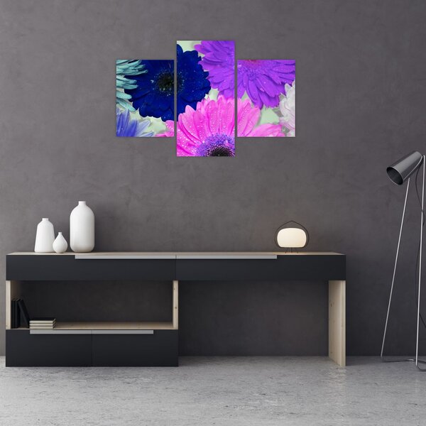 Színes virágok képe (90x60 cm)