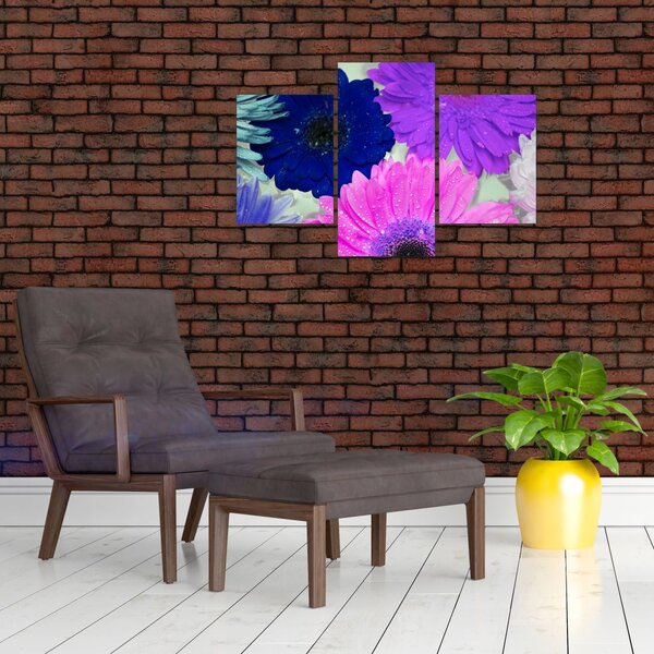 Színes virágok képe (90x60 cm)