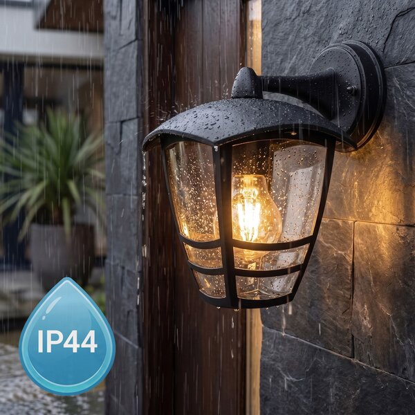Homlokzati fali lámpa JNH037-1G Black