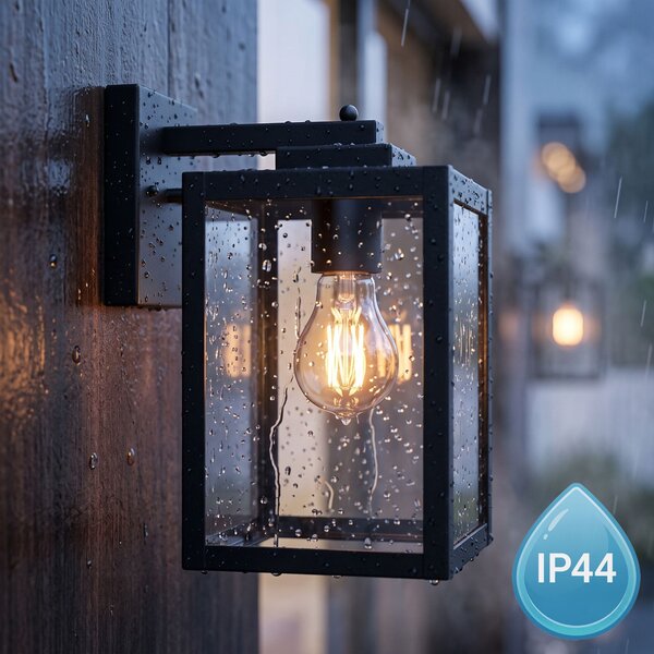 Homlokzati fali lámpa JNH038-1G Black