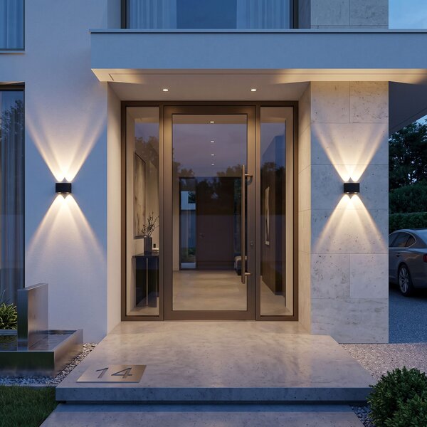 Homlokzati fali lámpa LED JNH039-4G Black