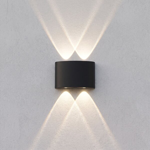 Homlokzati fali lámpa LED JNH039-4G Black