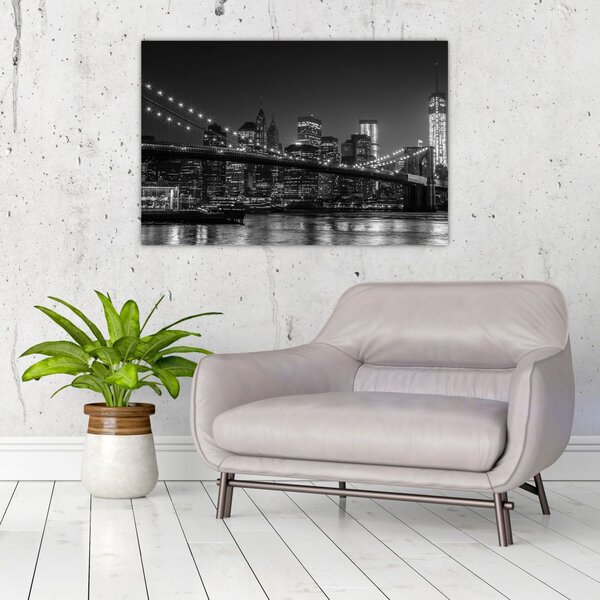 A New York-i Brooklyn-híd képe (90x60 cm)