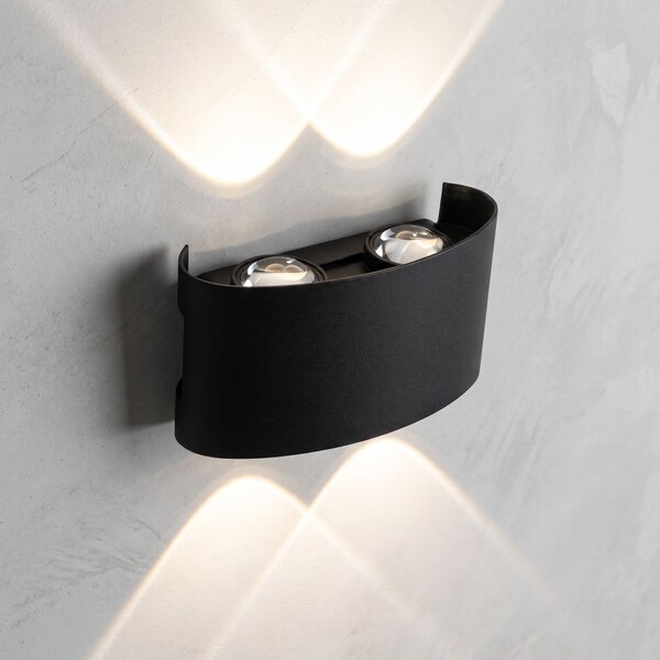 Homlokzati fali lámpa LED JNH039-4G Black