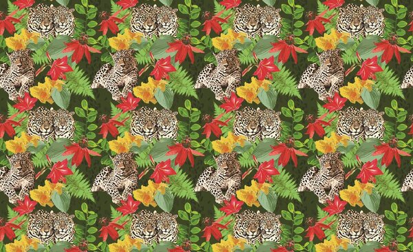 Fotótapéta - Leopárd a dzsungelben (152,5x104 cm)