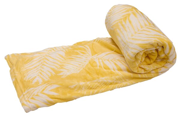 FIEN mikroplüss pléd 150x200 cm, sárga