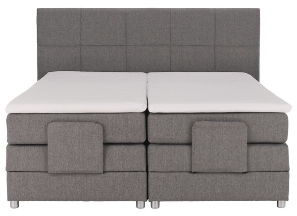 KONDELA Elektromos állítható ágy, boxspring, szürke, 160x200, MURKO NEW