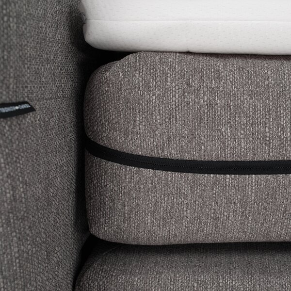 KONDELA Elektromos állítható ágy, boxspring, szürke, 160x200, MURKO NEW