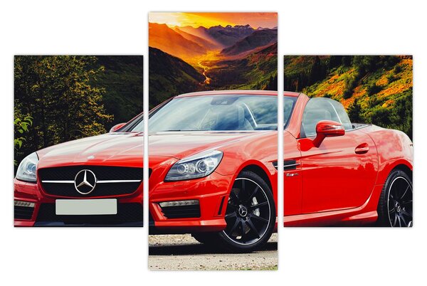 Kép - piros Mercedes (90x60 cm)