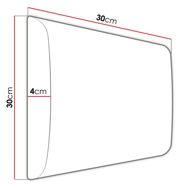 PAG kárpitozott falpanel 30x30 - szürke
