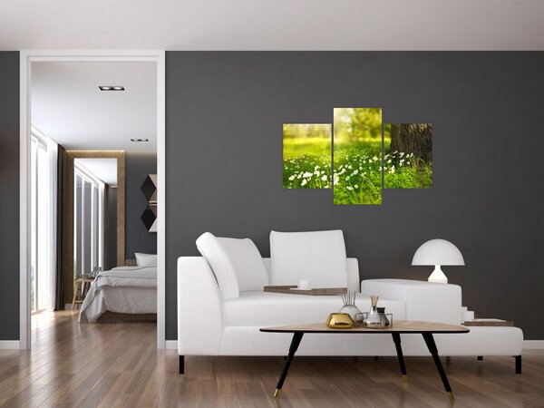 Tisztás és a virágok képe (90x60 cm)