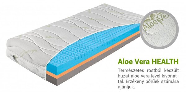 YOSEMIT Lavender méretre gyártott matrac Huzat: Carbon (felár ellenében), Méret: 90x200 centiméterig