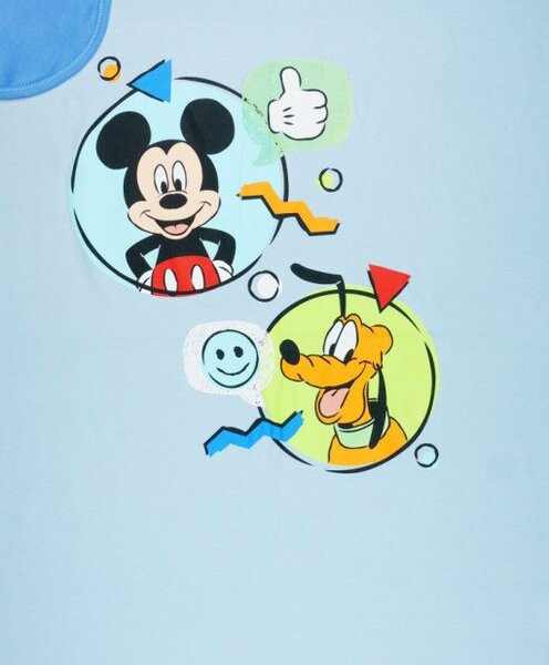 Disney Mickey és Plútó pamut babatakaró 70x90cm - kék