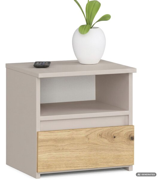 AKORD Furniture Factory CLP CL1 Éjjeliszekrény Laminált Kaszmír / Artisan Tölgy