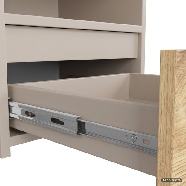AKORD Furniture Factory CLP CL1 Éjjeliszekrény Laminált Kaszmír / Artisan Tölgy