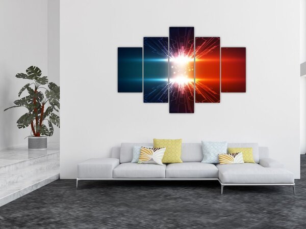 Absztrakt kép az aktív töltés (150x105 cm)