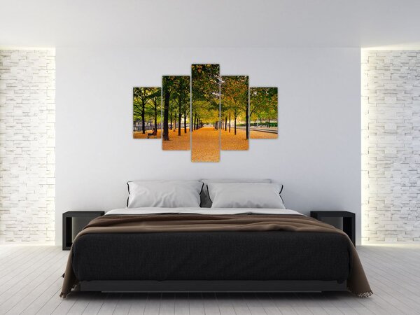 Egy kép az őszi fák sikátorából (150x105 cm)