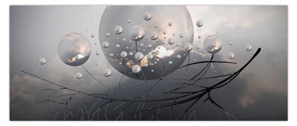 Absztrakt gömbök képe (120x50 cm)