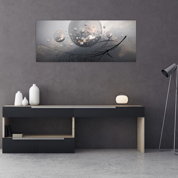 Absztrakt gömbök képe (120x50 cm)