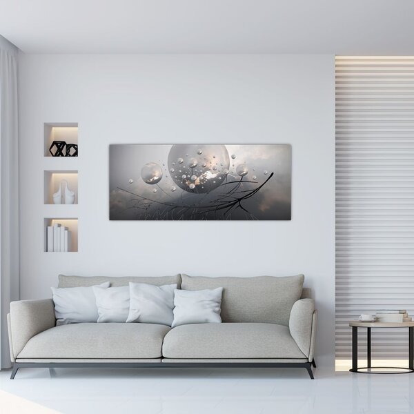 Absztrakt gömbök képe (120x50 cm)