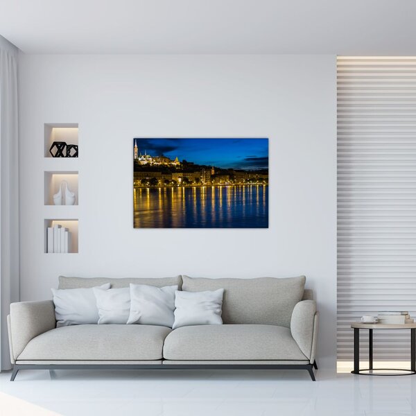 Éjszakai város képe (90x60 cm)