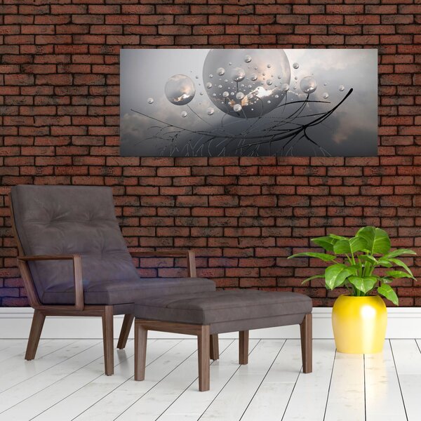 Absztrakt gömbök képe (120x50 cm)