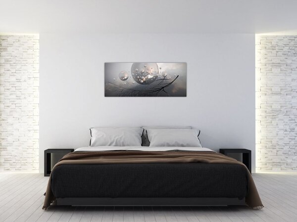 Absztrakt gömbök képe (120x50 cm)