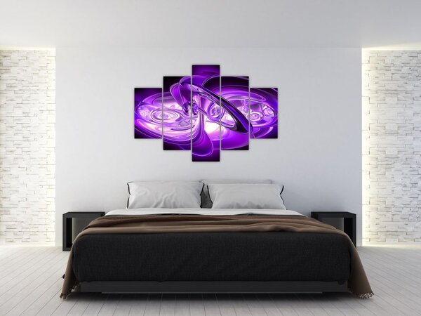 Lila fraktálos kép (150x105 cm)