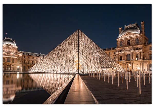 Kép - Louvre éjjel (90x60 cm)