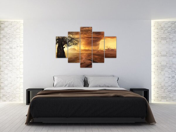 Narancssárga felhők képe (150x105 cm)