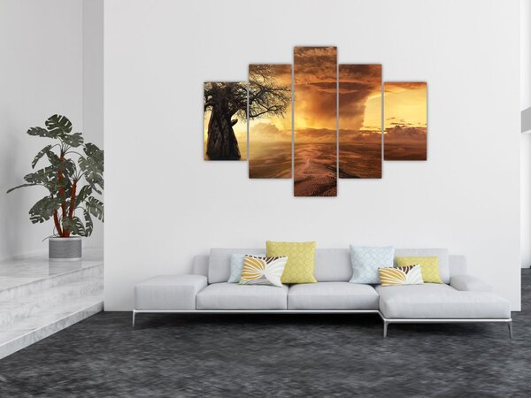 Narancssárga felhők képe (150x105 cm)