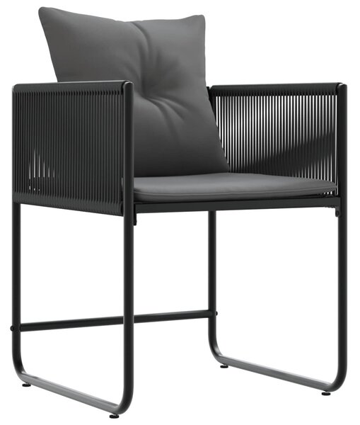 Kert étkező szett 5 pcs Fekete és Antracit 140 x 80 x 73 cm