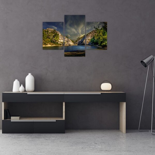 Tájkép tóval (90x60 cm)