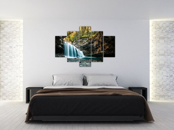 Erdei vízesés képe (150x105 cm)