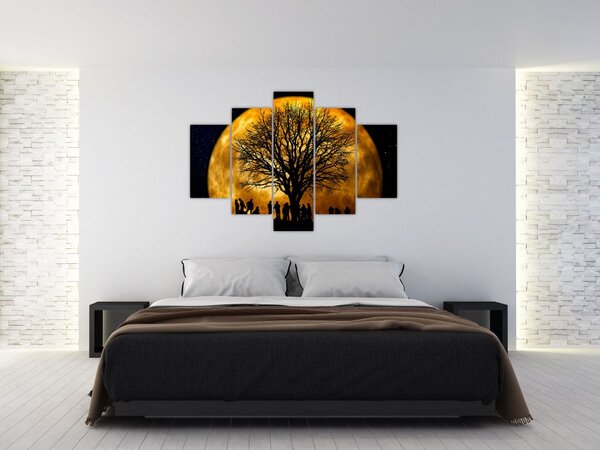 Holdok és sziluettek képe (150x105 cm)