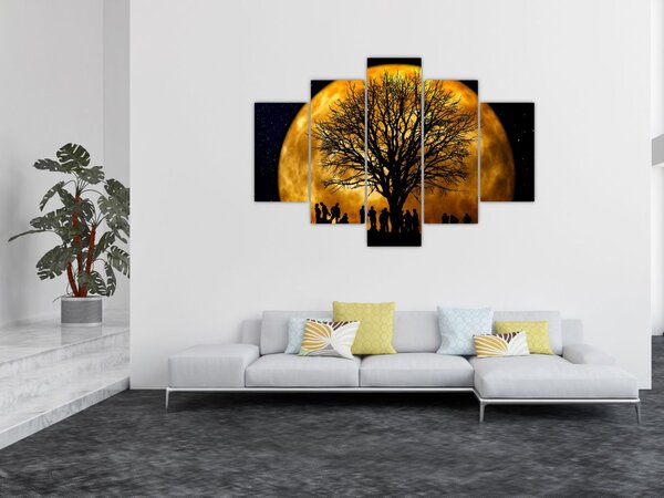 Holdok és sziluettek képe (150x105 cm)
