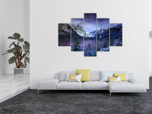 Téli hegyi tájkép (150x105 cm)