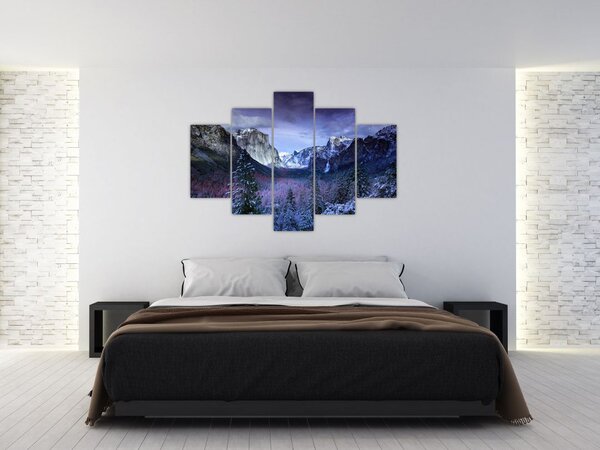 Téli hegyi tájkép (150x105 cm)