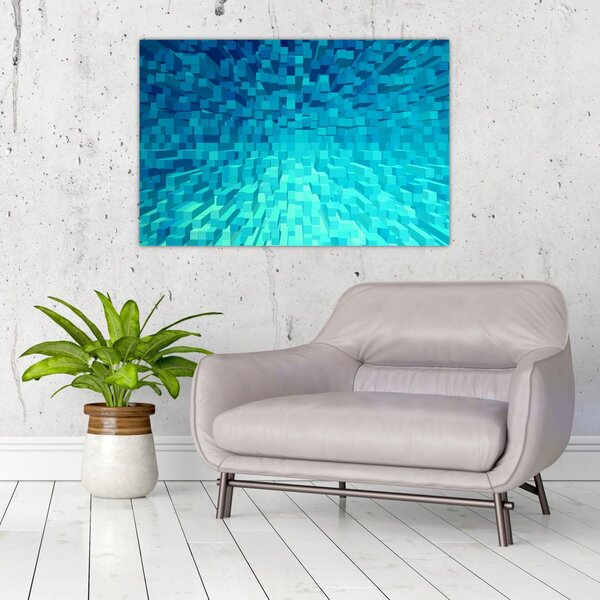 Absztrakt kocka kép (90x60 cm)