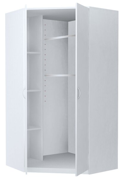 ZORICA sarokszekrény - 106 cm széles, fehér