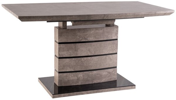 WOLFGANG kinyitható étkezőasztal - 140x80, beton