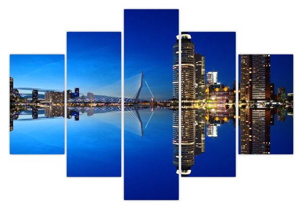 Kép - éjszaka Rotterdam (150x105 cm)