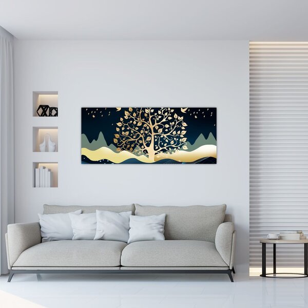 Egy aranyfa képe (120x50 cm)