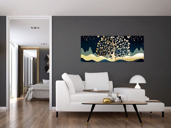 Egy aranyfa képe (120x50 cm)