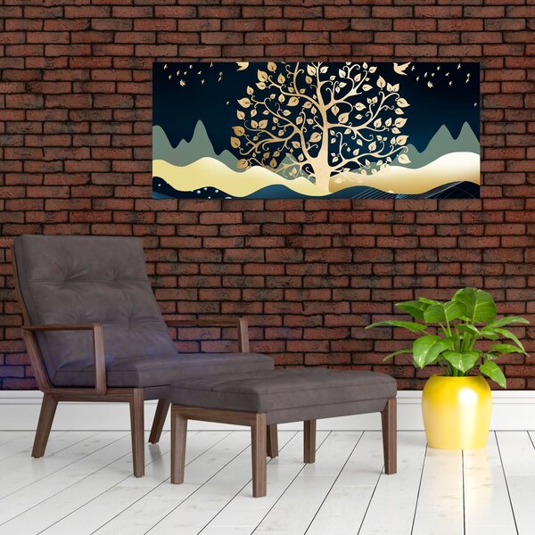 Egy aranyfa képe (120x50 cm)
