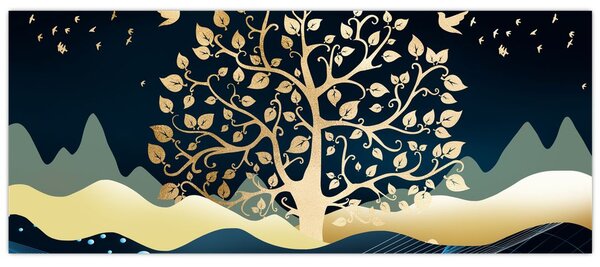 Egy aranyfa képe (120x50 cm)