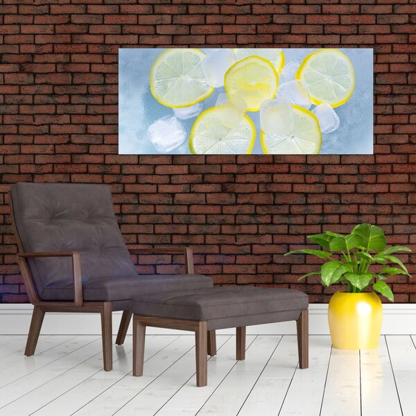 Citrom a jégben képe (120x50 cm)